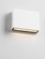 Preview: Nova Luce LED Außen-Wandleuchte Tick 4W warmweiss 3000K IP54 salzwasserfest Weiß Aluminium 11,5x9cm 9030816