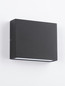 Preview: Nova Luce LED Außen-Wandleuchte Tick 7W warmweiss 3000K IP54 salzwasserfest Schwarz Aluminium 11,5x9cm 9030817