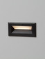 Preview: Nova Luce LED Wandeinbauleuchte Vivion 1W warmweiss 3000K IP54 salzwasserfest Schwarz 10x6,5cm 9030819