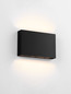 Preview: Nova Luce LED Außen-Wandleuchte Yoko 13W warmweiss 3000K IP65 salzwasserfest Schwarz 20x12,5cm 9030827