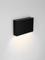 Preview: Nova Luce LED Außen-Wandleuchte Yoko 7W warmweiss 3000K IP65 salzwasserfest Schwarz 20x12,5cm 9030828