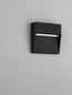 Preview: Nova Luce LED Außen-Wandleuchte Nectar 3W warmweiss 3000K IP65 salzwasserfest Anthrazit Aluminium 11x11cm 9030840