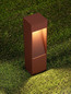 Preview: Nova Luce LED Sockelleuchte Maddi 7W warmweiss 3000K IP65 salzwasserfest Cortenstahl Aluminium 30cm 9030904