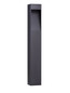 Preview: Nova Luce LED Wegeleuchte Maddi 7W warmweiss 3000K IP65 salzwasserfest Schwarz Aluminium 60cm 9030905