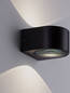 Preview: Nova Luce LED Außen-Wandleuchte Opera 11W warmweiss 3000K IP54 salzwasserfest Anthrazit Aluminium 11x10cm 9030937