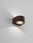 Preview: Nova Luce LED Außen-Wandleuchte Opera 11W warmweiss 3000K IP54 salzwasserfest Cortenstahl Aluminium 11x10cm 9030938