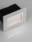 Preview: Nova Luce LED Wandeinbauleuchte Olin 3W warmweiss 3000K IP65 Weiß Aluminium 10x8cm 9050706