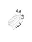Preview: Nova Luce LED Wandeinbauleuchte Olin 3W warmweiss 3000K IP65 Weiß Aluminium 10x8cm 9050706