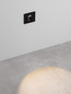 Preview: Nova Luce LED Wandeinbauleuchte Cael 3W warmweiss 2700K IP65 Anthrazit Aluminium 7,5x7cm 9050711