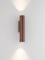 Preview: Nova Luce LED Außen-Wandleuchte Torrin 3W 480lm warmweiss 3000K IP65 salzwasserfest Cortenstahl Aluminium Ø4,5cm 9050720