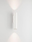 Preview: Nova Luce LED Außen-Wandleuchte Torrin 6W warmweiss 3000K IP65 salzwasserfest Weiß Aluminium Ø4,5cm 9050722