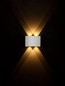 Preview: Nova Luce LED Außen-Wandleuchte Duomo 5W warmweiss 3000K IP54 Weiß Aluminium 12x8cm 9050730
