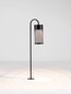 Preview: Nova Luce LED Wegeleuchte Motley 9W warmweiss 3000K IP65 salzwasserfest Schwarz Aluminium 70cm 9060232