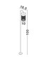 Preview: Nova Luce LED Wegeleuchte Motley 9W warmweiss 3000K IP65 salzwasserfest Schwarz Aluminium 70cm 9060232