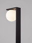 Preview: Nova Luce LED Wegeleuchte Oracle 8W warmweiss 3000K IP65 salzwasserfest Schwarz Glas Aluminium 90cm 9060245