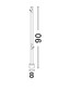 Preview: Nova Luce LED Wegeleuchte Lord drehbar 8W warmweiss 3000K IP65 salzwasserfest Schwarz Aluminium 90cm 9060248