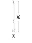 Preview: Nova Luce LED Wegeleuchte Luxor drehbar 8W warmweiss 3000K IP65 salzwasserfest Schwarz Aluminium 90cm 9060250