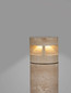 Preview: Nova Luce LED Sockelleuchte Balma 21W 1005lm warmweiss 3000K IP65 salzwasserfest Marmor 54cm 9080144