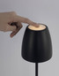 Preview: Nova Luce LED Akku-Tischleuchte Colt dimmbar 2W warmweiss 3000K USB IP54 Anthrazit Aluminium Ø11cm 9121912