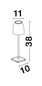 Preview: Nova Luce LED Akku-Tischleuchte Colt dimmbar 2W warmweiss 3000K USB IP54 Anthrazit Aluminium Ø11cm 9121912
