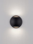 Preview: Nova Luce LED Außen-Wandleuchte Passo 4W warmweiss 3000K IP65 salzwasserfest Schwarz Aluminium Ø12cm 9136413