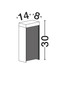 Preview: Nova Luce LED Sockelleuchte Alley 8W warmweiss 3000K IP65 salzwasserfest Anthrazit Aluminium 30cm 9136422