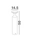 Preview: Nova Luce LED Wegeleuchte Pistillo 13W warmweiss 3000K IP65 salzwasserfest Schwarz Aluminium 50cm 9136425