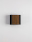 Preview: Nova Luce LED Außen-Wandleuchte Kioo 10W warmweiss 3000K IP65 salzwasserfest Schwarz Aluminium Holz 14x14cm 9136427