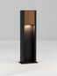 Preview: Nova Luce LED Außen-Wandleuchte Kioo 11W warmweiss 3000K IP65 salzwasserfest Schwarz Aluminium Holz 50x14cm 9136428