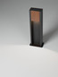 Preview: Nova Luce LED Außen-Wandleuchte Kioo 11W warmweiss 3000K IP65 salzwasserfest Schwarz Aluminium Holz 50x14cm 9136428