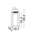 Preview: Nova Luce LED Akku-Stehleuchte Tegolo dimmbar 2W warmweiss 3000K USB IP54 Anthrazit Aluminium 39cm 9136431