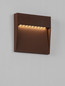 Preview: Nova Luce LED Außen-Wandleuchte Fem 5W warmweiss 3000K IP54 salzwasserfest Cortenstahl Aluminium 16x16cm 9136442