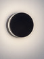 Preview: Nova Luce LED Außen-Wandleuchte Airy 8W warmweiss 3000K IP54 salzwasserfest Schwarz Aluminium Ø15cm 9136443