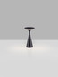Preview: Nova Luce LED Akku-Tischleuchte Grigio dimmbar 2W CCT extra-warm-/warmweiss 2200/2700/3000K IP54 Schwarz Aluminium Ø10cm 9136452