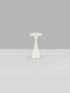 Preview: Nova Luce LED Akku-Tischleuchte Grigio dimmbar 2W CCT extra-warm-/warmweiss 2200/2700/3000K IP54 Weiß Aluminium Ø10cm 9136453