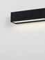 Preview: Nova Luce LED Außen-Wandleuchte Allure 8W warmweiss 3000K IP65 salzwasserfest Schwarz Aluminium 22x6cm 9136458