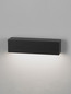 Preview: Nova Luce LED Außen-Wandleuchte Allure 8W warmweiss 3000K IP65 salzwasserfest Schwarz Aluminium 22x6cm 9136458
