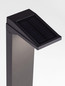 Preview: Nova Luce LED Solar-Wegeleuchte Tek 1W warmweiss 3000K Bewegungsmelder IP54 Schwarz Aluminium 65cm 9136461