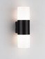 Preview: Nova Luce LED Außen-Wandleuchte Paul 10W warmweiss 3000K IP65 salzwasserfest Schwarz Aluminium Ø8,5cm 9176106
