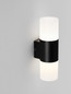 Preview: Nova Luce LED Außen-Wandleuchte Paul 10W warmweiss 3000K IP65 salzwasserfest Schwarz Aluminium Ø8,5cm 9176106