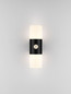 Preview: Nova Luce LED Außen-Wandleuchte Paul 10W warmweiss 3000K Bewegungsmelder IP65 salzwasserfest Schwarz Aluminium Ø8,5cm 9176107
