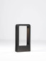 Preview: Nova Luce LED Sockelleuchte Minimal 7W warmweiss 3000K IP65 salzwasserfest Schwarz Aluminium 30cm 9176111