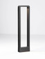 Preview: Nova Luce LED Wegeleuchte Minimal 7W warmweiss 3000K IP65 salzwasserfest Schwarz Aluminium 65cm 9176112
