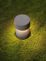 Preview: Nova Luce LED Sockelleuchte Lua 12W warmweiss 3000K IP65 salzwasserfest Schwarz Beton 22cm 9186184