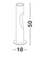 Preview: Nova Luce LED Wegeleuchte Nodino 6W warmweiss 3000K IP65 salzwasserfest Grau Beton 50cm 9186705