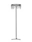 Preview: Nova Luce LED Stehleuchte Stellar dimmbar 17W warmweiss 3000K Schwarz Chrom Aluminium 140cm 9186983