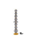 Preview: Nova Luce LED Stehleuchte Navi dimmbar 37W warmweiss 3000K Messinggold Rauchgrau Glas Metall 140cm 9186984
