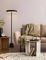 Preview: Nova Luce LED Stehleuchte Vetro 33W warmweiss 3000K Schwarz Aluminium 136cm 9223419