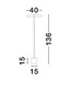 Preview: Nova Luce LED Stehleuchte Vetro 33W warmweiss 3000K Gold Aluminium 136cm 9223420