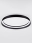 Preview: Nova Luce LED Deckenleuchte Ormi dimmbar 38W CCT warm-/neutralweiss 2700/3000/4000K Schwarz Aluminium Ø45cm 9345695